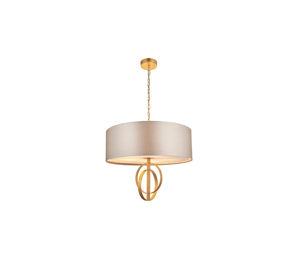 Endon 95211 - Lustr na řetězu 5xE27/10W/230V pr. 70 cm šedá/mosaz 95211