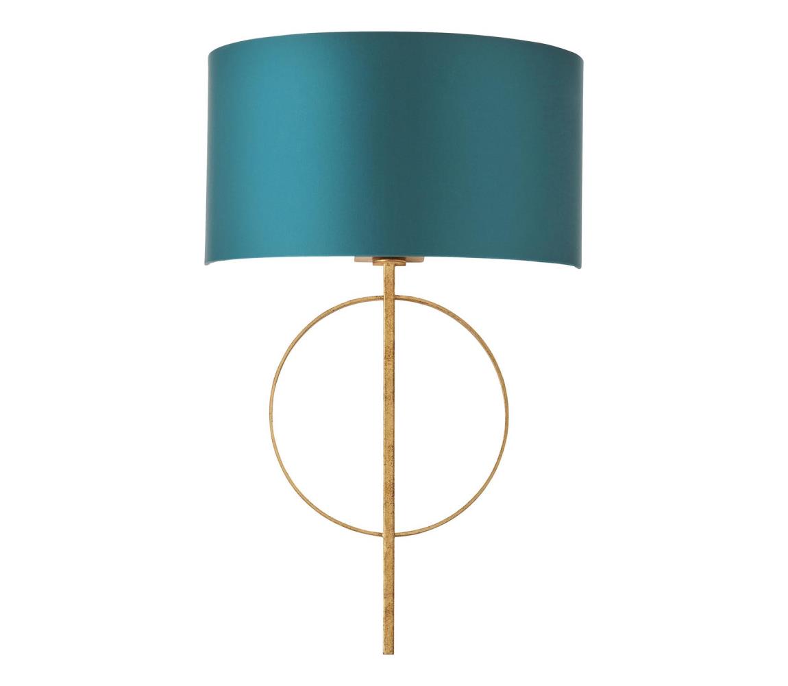 Endon 95218 - Nástěnná lampa 1xE27/10W/230V modrá/mosaz 95218