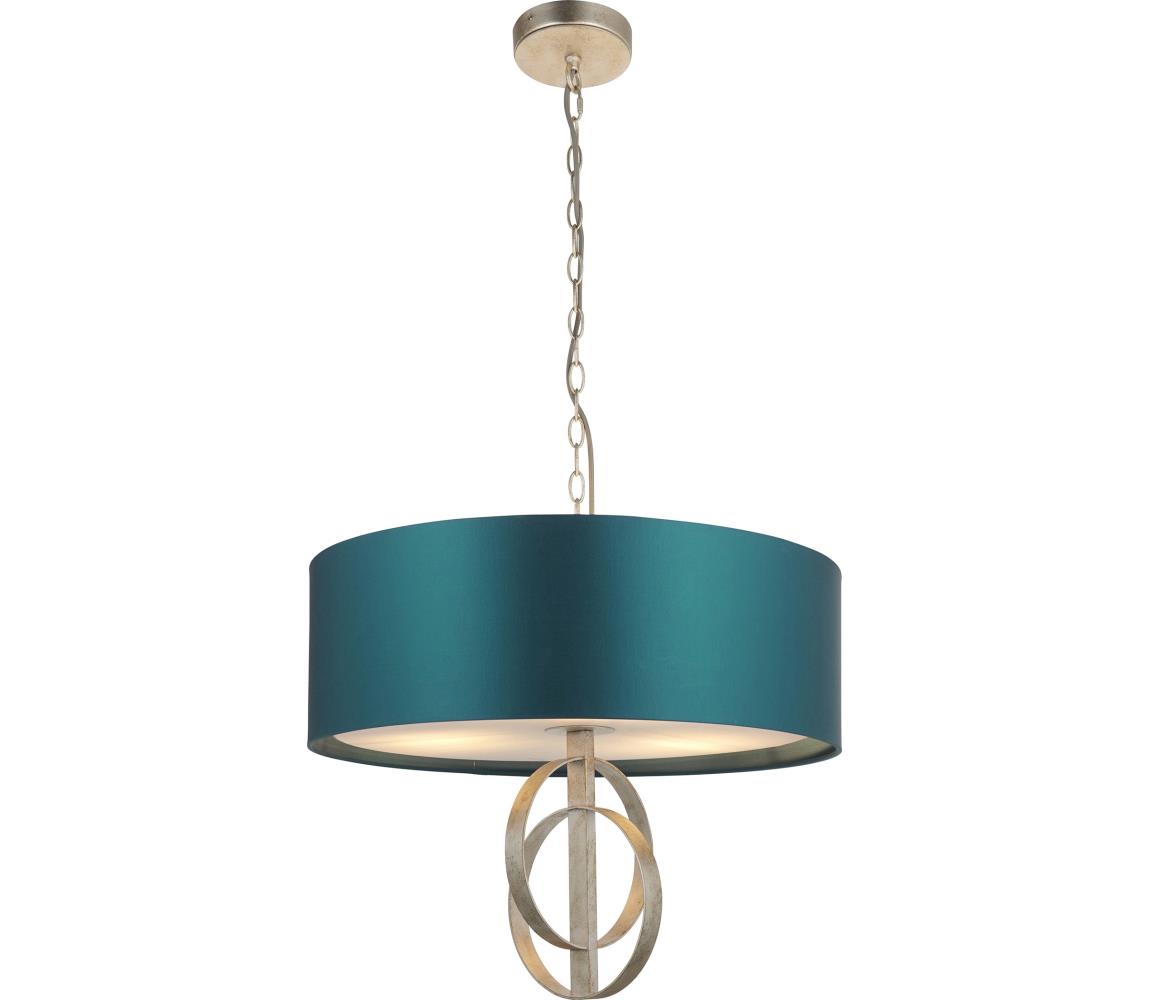 Endon 95224 - Lustr na řetězu 3xE27/10W/230V pr. 60 cm modrá/šedá 95224