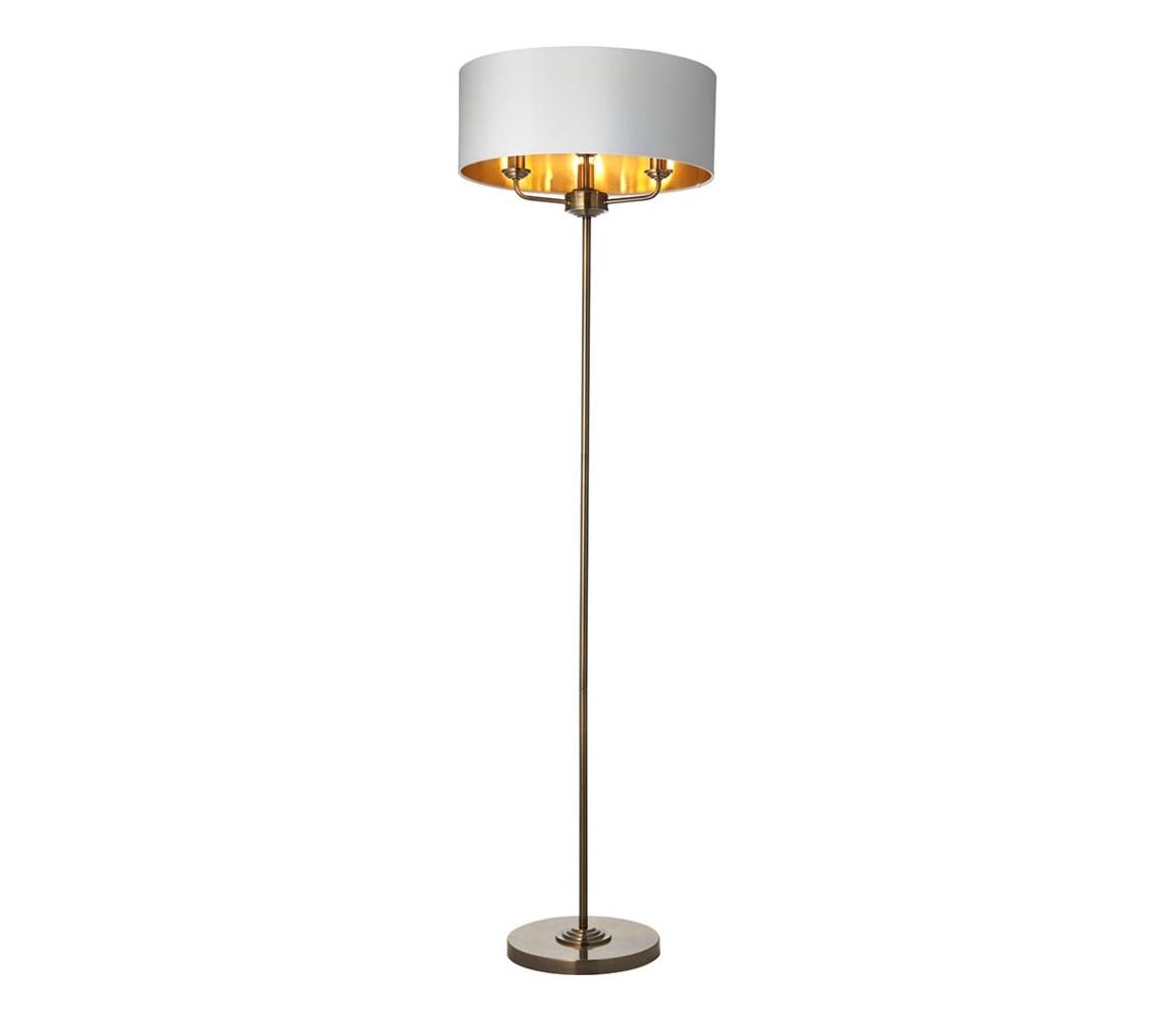 Endon 98935 - Stojací lampa HIGHCLERE 3xE14/40W/230V bílá/mosaz 98935