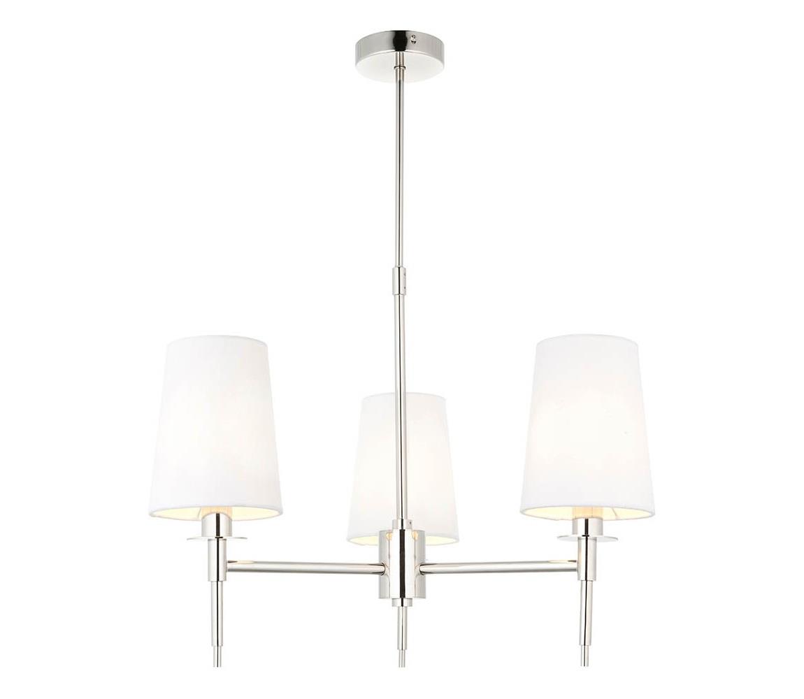 Endon 99455 - Lustr na tyči 3xE14/6W/230V lesklý chrom/bílá 99455