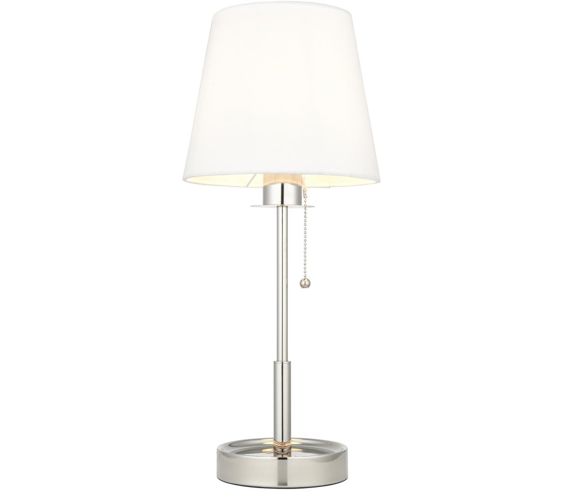 Endon 99596 - Stolní lampa 1xE27/10W/230V bílá/lesklý chrom 99596