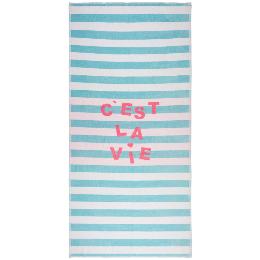 Esposa OSUŠKA NA PLÁŽ, 90/180 cm, modrá, krémová