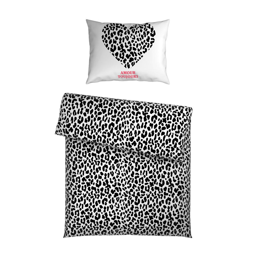 Esposa POVLEČENÍ, satén, černá, bílá, 140/200 cm