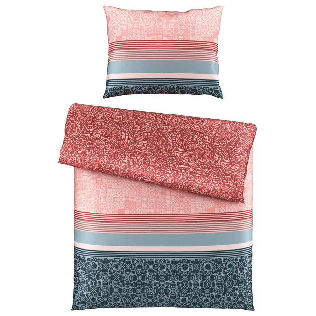 Esposa POVLEČENÍ, satén, modrá, růžová, 140/200 cm