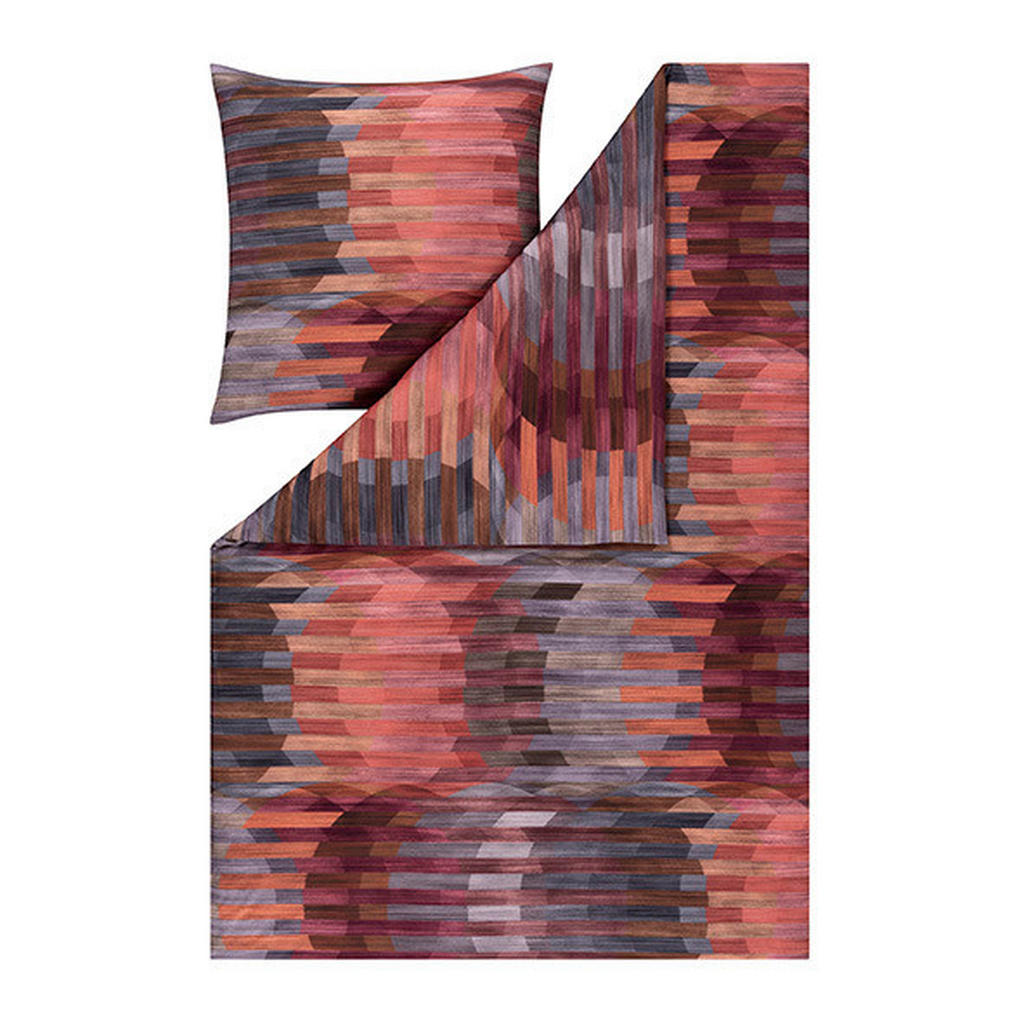 Estella POVLEČENÍ, interlock jersey, červená, 140/200 cm 1