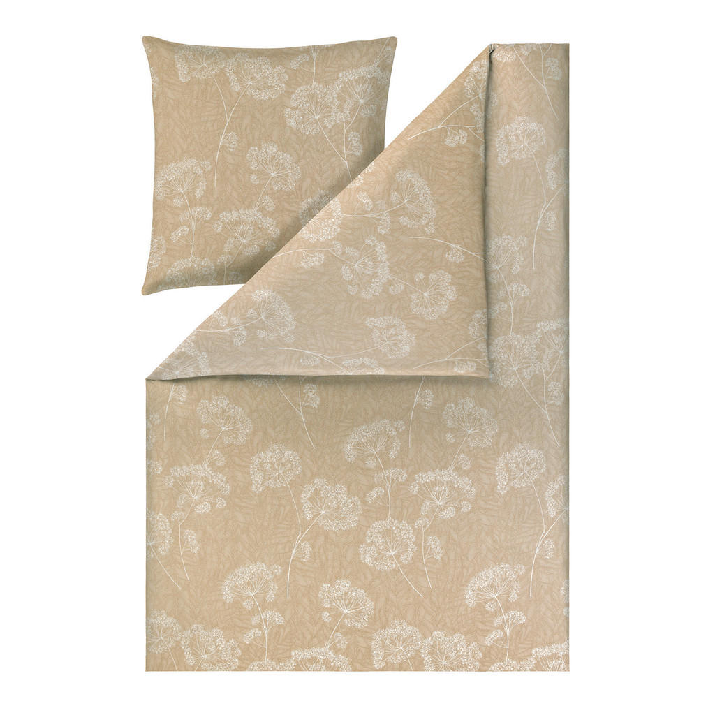 Estella POVLEČENÍ, interlock jersey, pískové barvy, 140/200 cm