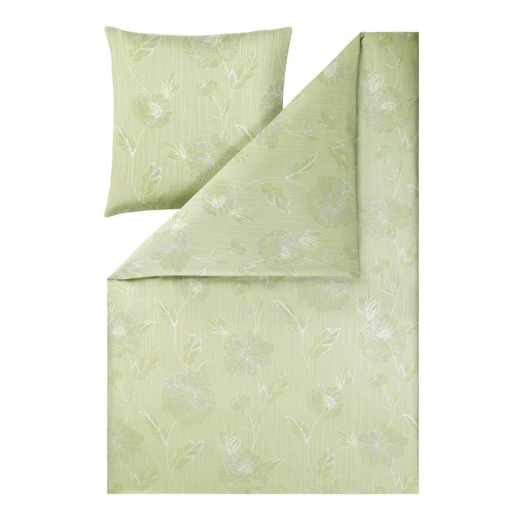 Estella POVLEČENÍ, interlock jersey, zelená, 140/200 cm