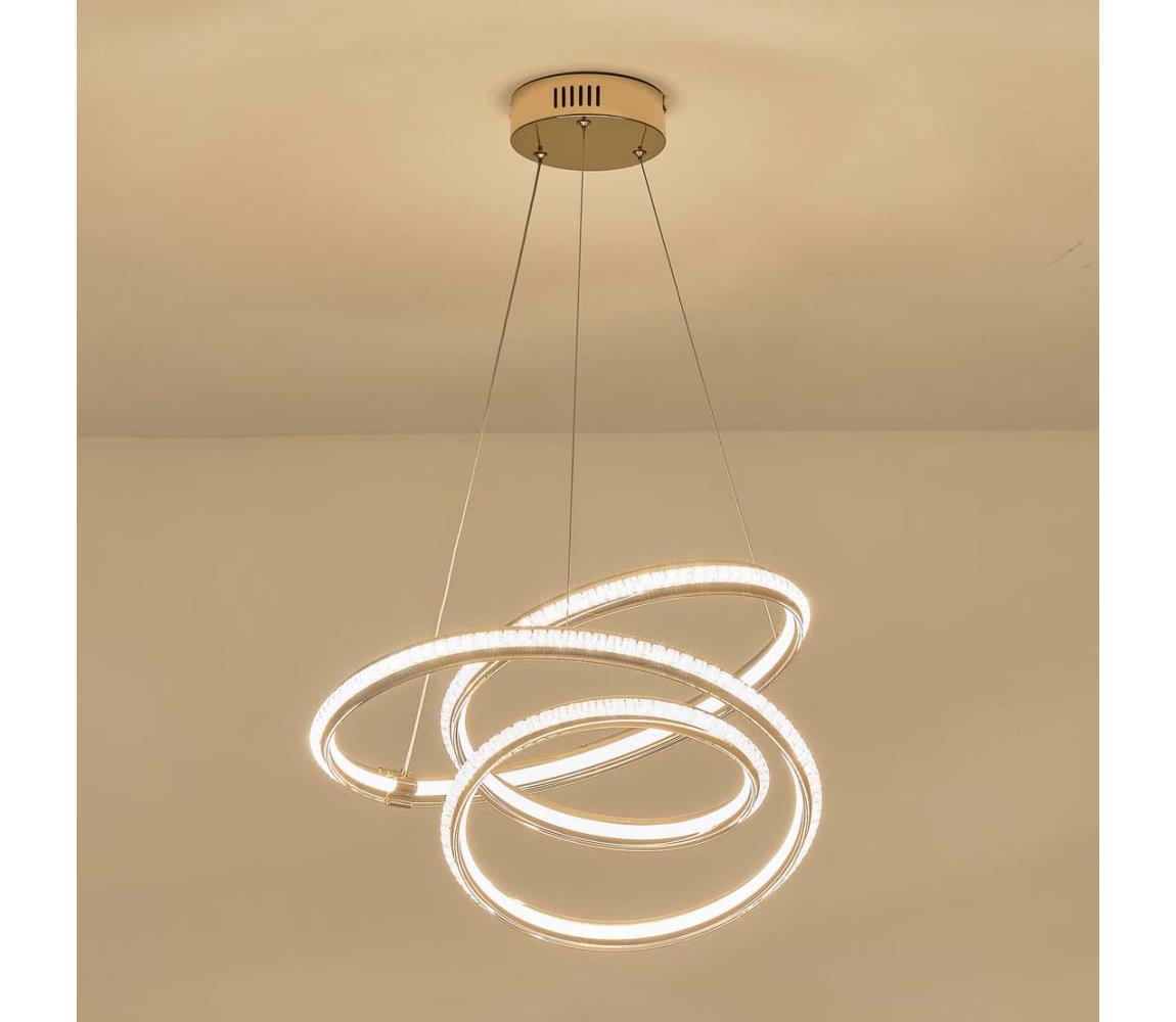 Eurolamp LED Lustr na lanku SATURN LED/38W/230V 3000K 50x50 cm 144-15059