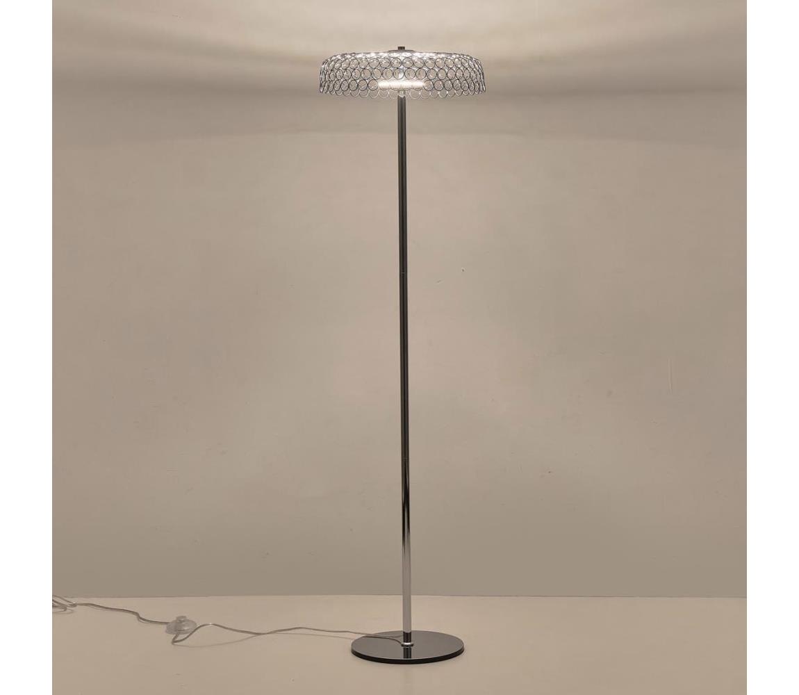 Eurolamp LED Stojací lampa PERFORATO LED/10W/230V 3000K lesklý chrom 144-15075