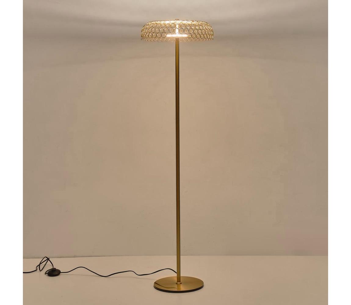 Eurolamp LED Stojací lampa PERFORATO LED/10W/230V 3000K zlatá 144-15074
