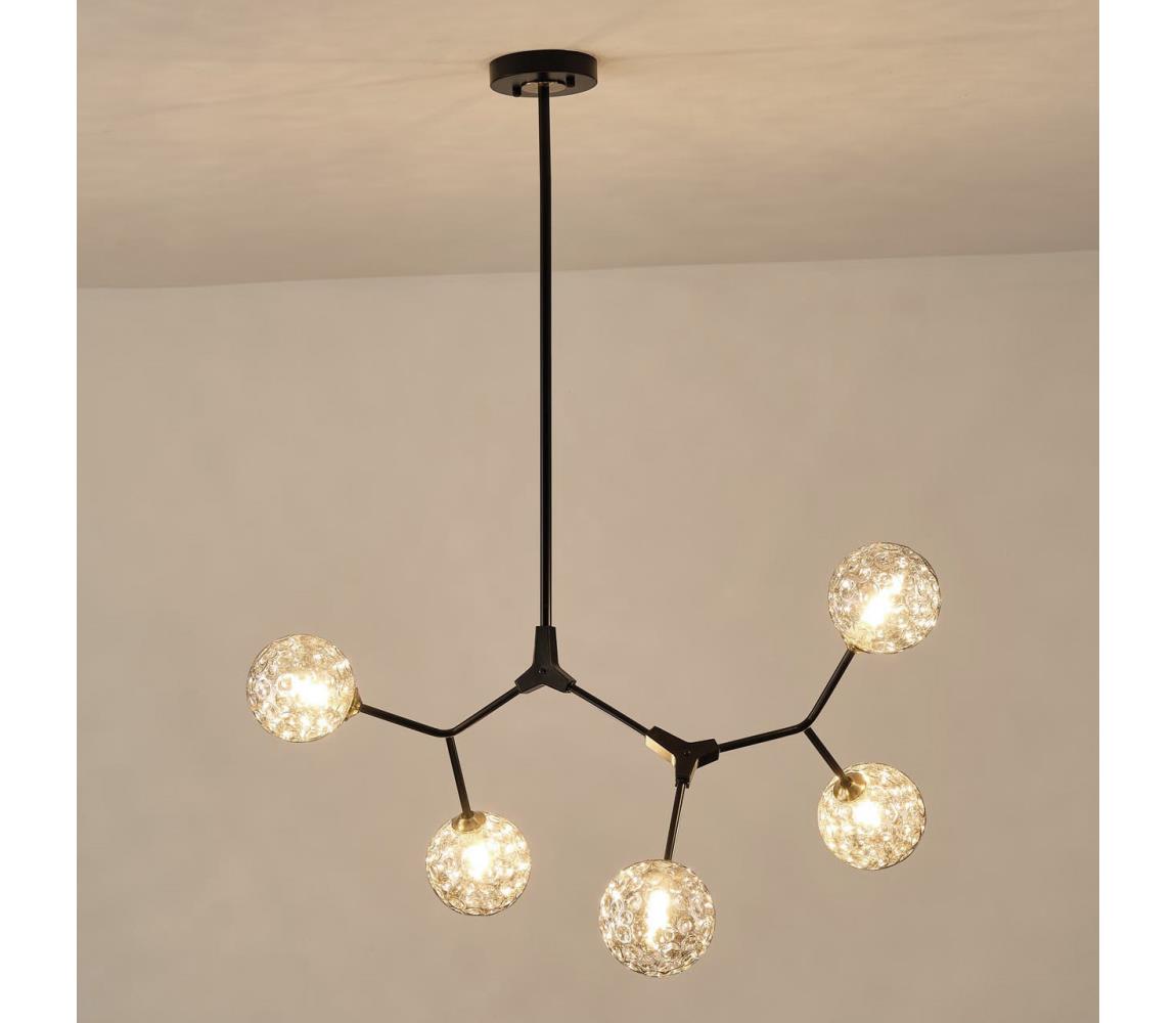 Eurolamp Lustr na tyči GALILEA 5xG9/15W/230V šedá 144-23016