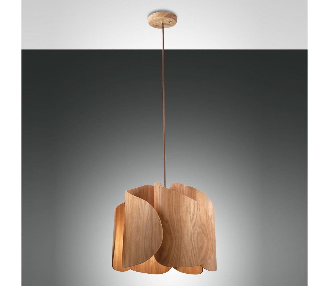 Fabas Luce 3672-40-132 - Lustr na lanku PEVERO 1xE27/40W/230V dřevo 3672-40-132