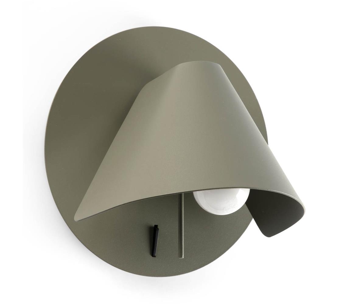 FARO Barcelona FARO 62356 - Nástěnné bodové svítidlo NOON 1xE27/15W/230V khaki 62356