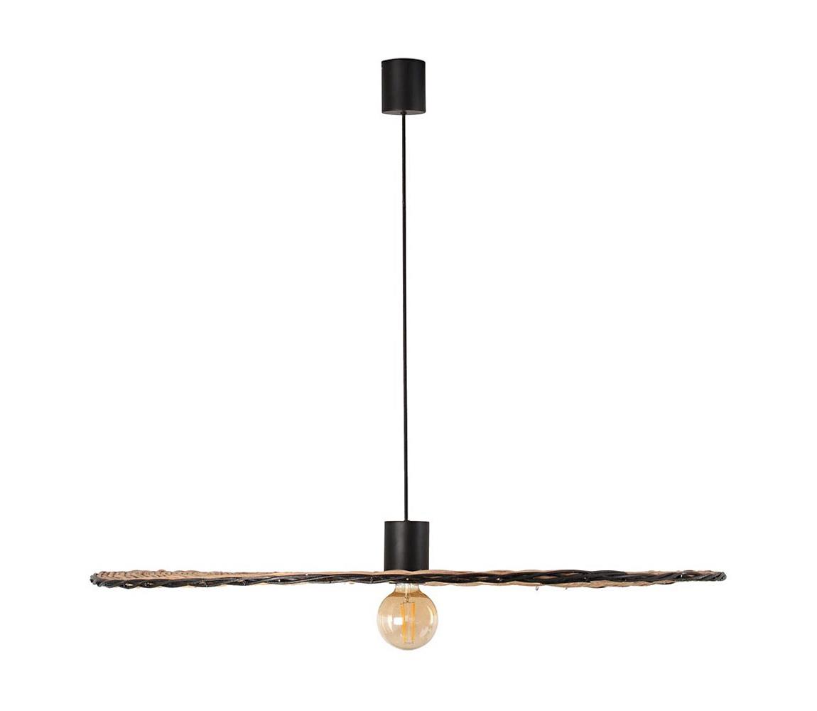 FARO Barcelona FARO 68590-70 - Lustr na lanku COSTAS 1xE27/15W/230V pr. 100 cm černá/ratan 68590-70