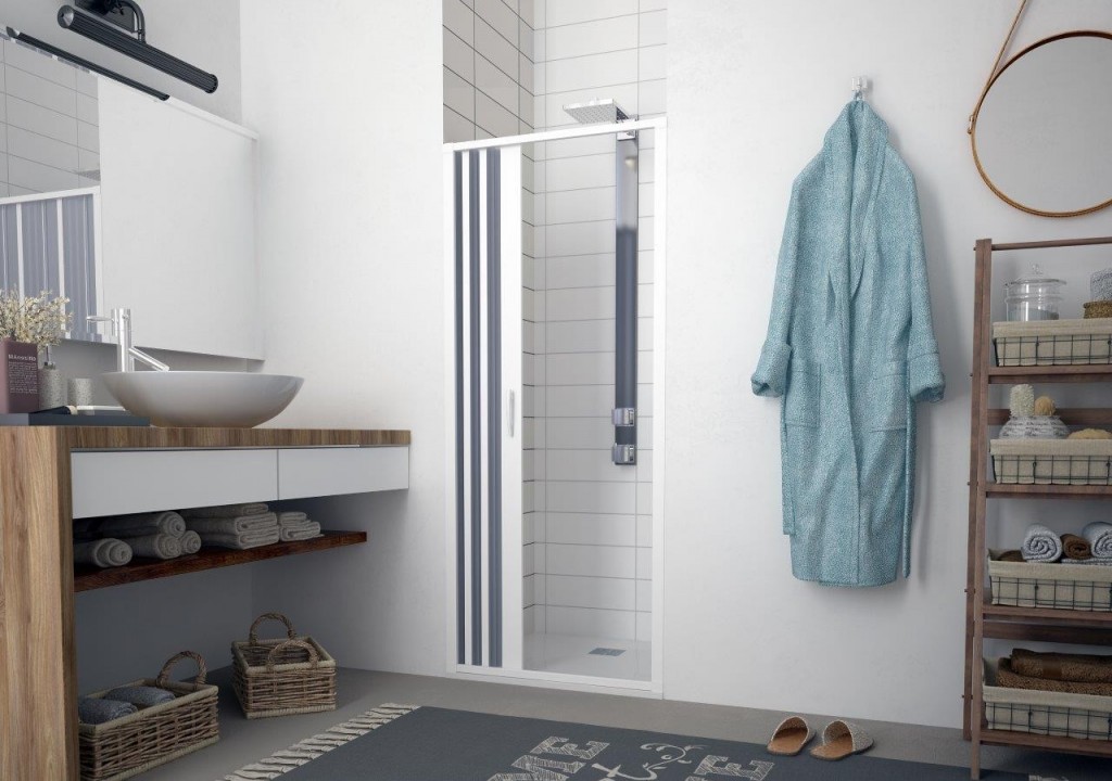 FORTE Sprchová zástěna FLEX MARTE NEW Rozměr A 150 170, Rozměr C 185, Typ otevírání Zavírání na stranu OLBBXF125001