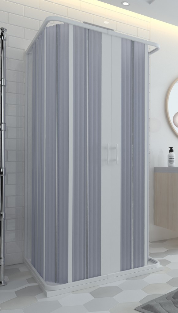 FORTE Sprchová zástěna FLEX SATURNO NEW Rozměr A 100, Rozměr B 100, Rozměr C 185, Typ otevírání   Zavírání do středu OLBBXF152001