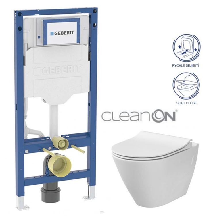 GEBERIT Duofix bez tlačítka + WC CERSANIT CLEANON CITY 111.300.00.6 CI1