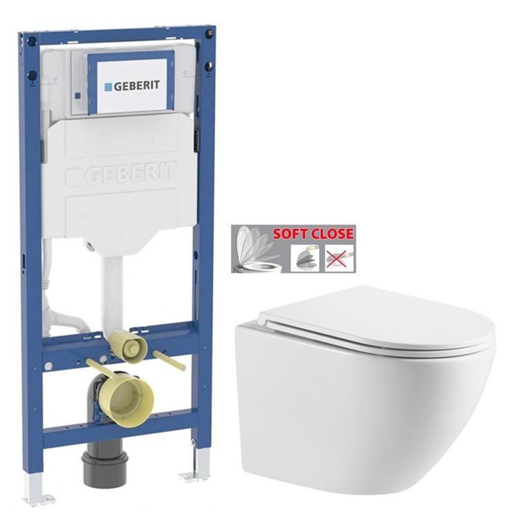 GEBERIT Duofix bez tlačítka + WC INVENA LIMNOS /VÍROVÉ SPLACH/ WITH SOFT, včetně soft/close sedátka 111.300.00.6 LI1