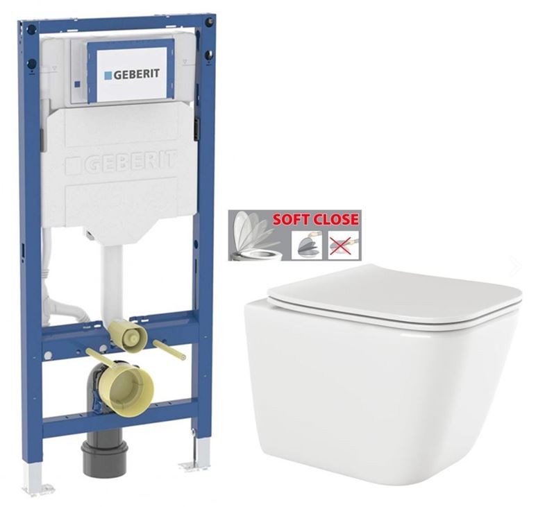 GEBERIT Duofix bez tlačítka + WC INVENA PAROS  + SEDÁTKO 111.300.00.6 RO1