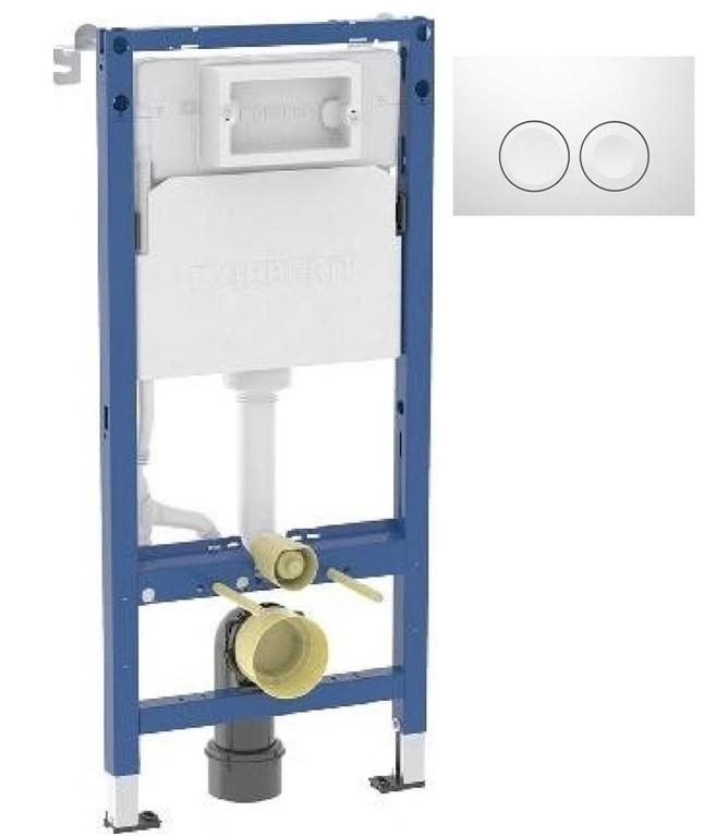 GEBERIT Duofix pro závěsné WC 458.103.00.2  + tlačítko DELTA21 BÍLÁ 458.103.00.2 21BI