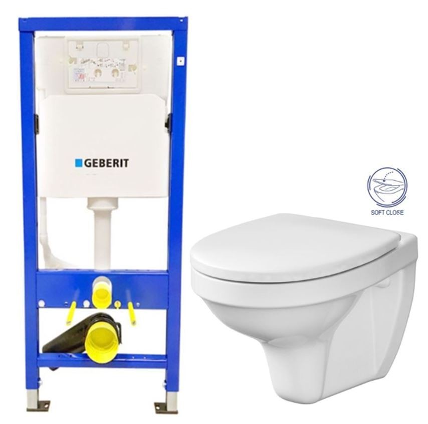 GEBERIT DuofixBasic bez tlačítka + WC CERSANIT DELFI + SOFT SEDÁTKO 458.103.00.2 X DE2