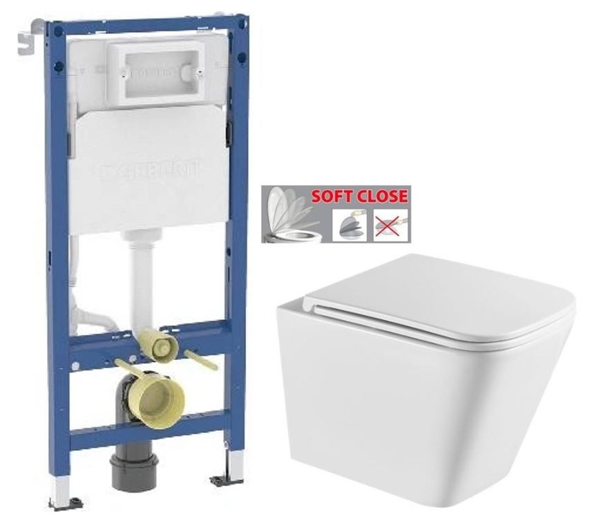 GEBERIT DuofixBasic bez tlačítka + WC INVENA FLORINA /VÍROVÉ SPLACH/ WITH SOFT, včetně soft/close sedátka 458.103.00.2 X FL1