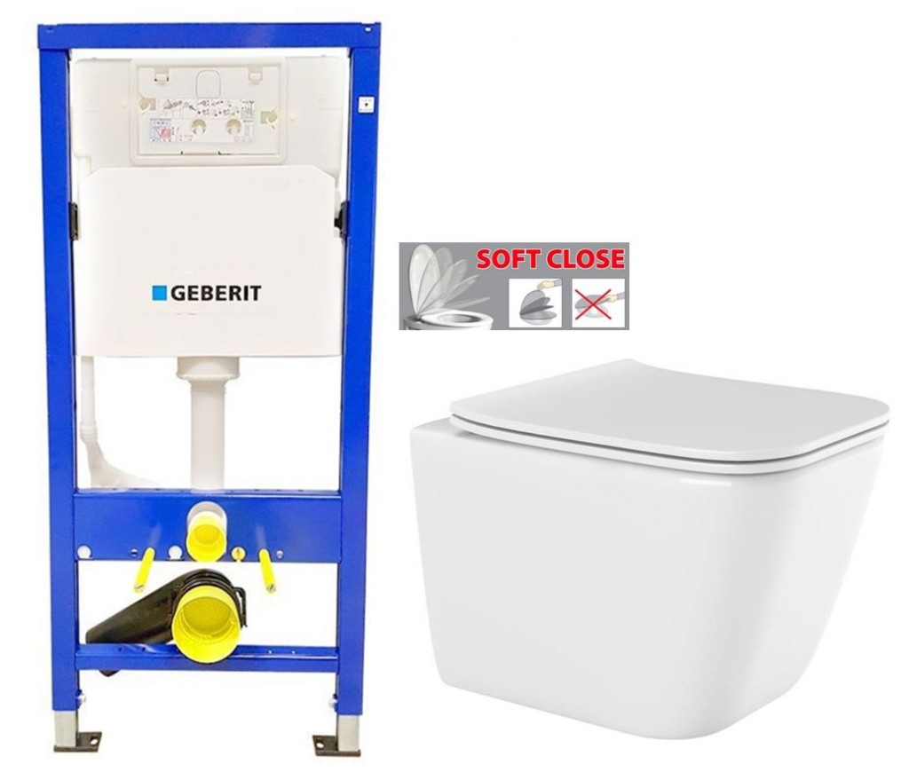 GEBERIT DuofixBasic bez tlačítka + WC INVENA PAROS  + SEDÁTKO 458.103.00.2 X RO1