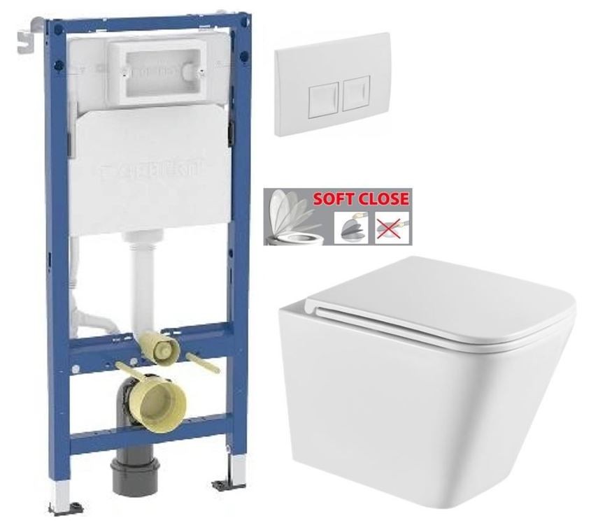 GEBERIT DuofixBasic s bílým tlačítkem DELTA50 + WC INVENA FLORINA /VÍROVÉ SPLACH/ WITH SOFT, včetně soft/close sedátka 458.103.00.2 50BI FL1