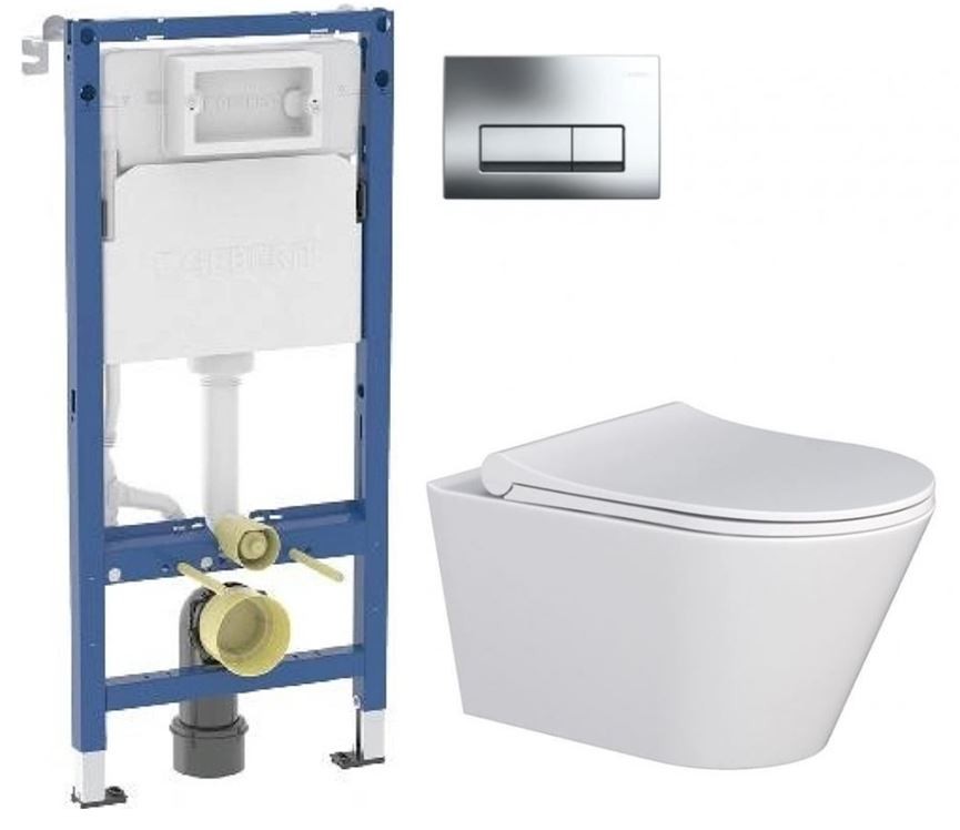 GEBERIT DuofixBasic s chromovým tlačítkem DELTA51 + WC MYJOYS MY1 + SEDÁTKO 458.103.00.2 51CR MY1