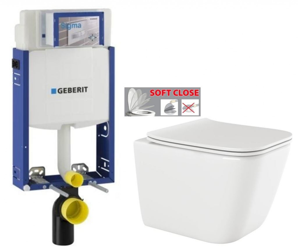 GEBERIT KOMBIFIX ECO, nádržka UP 320 bez tlačítka + WC INVENA PAROS + SEDÁTKO 110.302.00.5 RO1