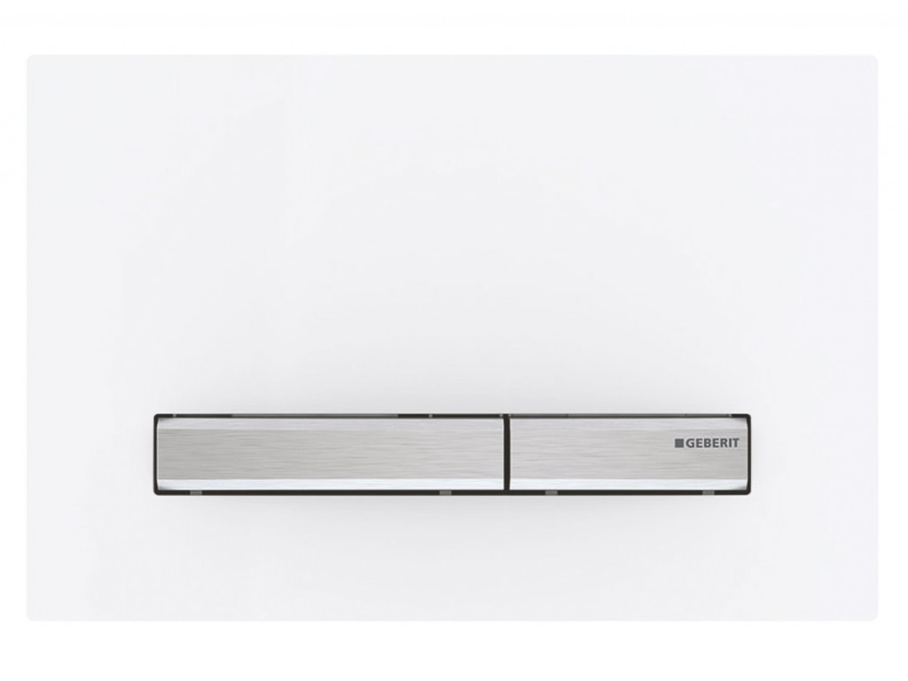 GEBERIT SIGMA50 ovládací tlačítko, bílé sklo/chrom 115.788.11.2