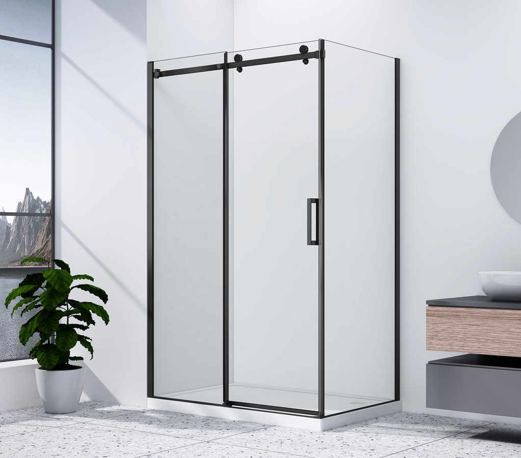GELCO DRAGON BLACK obdélníkový sprchový kout 1400x800 čiré sklo, GD4614B-GD7280B GD4614B-GD7280B