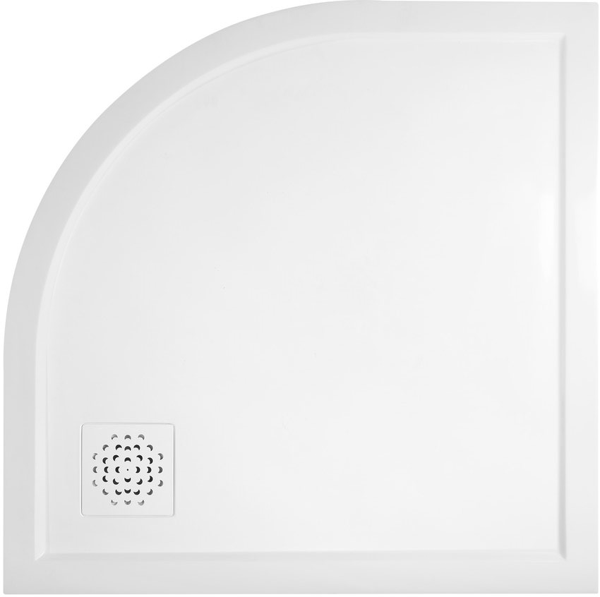 GELCO Sprchová vanička XENA HX559, čtvrtkruh 90x90 cm, R550, hladká HX559