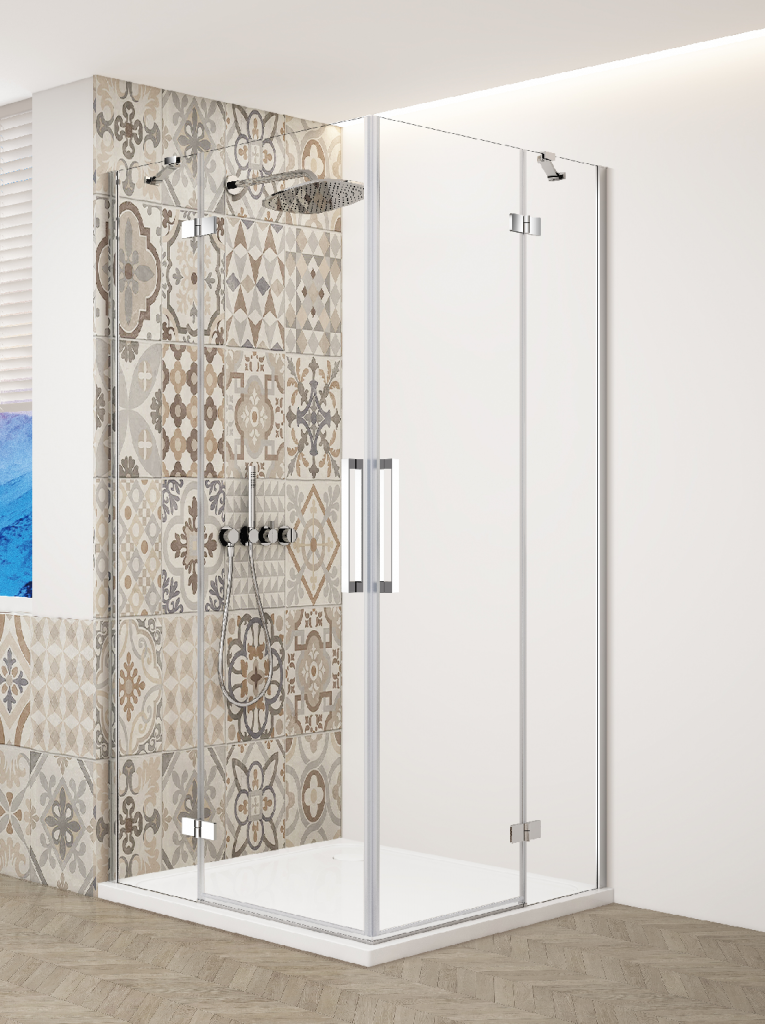 GELCO TRINITY CHROM čtvercový kout 1000x1000 rohový vstup, čiré sklo, GT2210-10C-CH GT2210-10C-CH