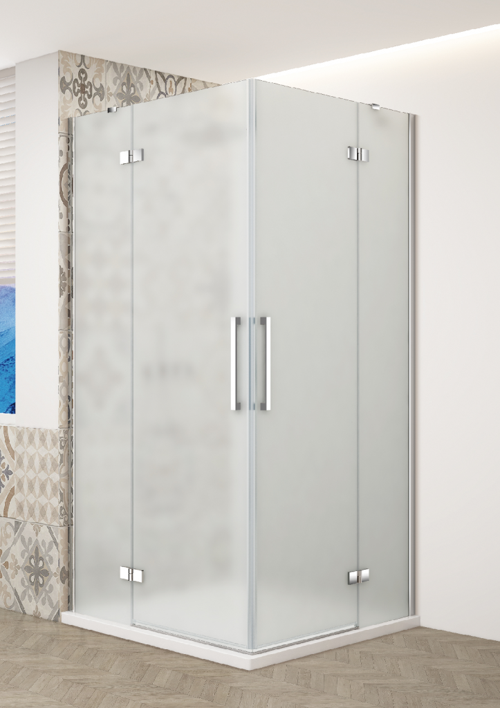 GELCO TRINITY CHROM obdélníkový kout 1000x1100 rohový vstup, matné sklo, GT2210-11M-CH GT2210-11M-CH