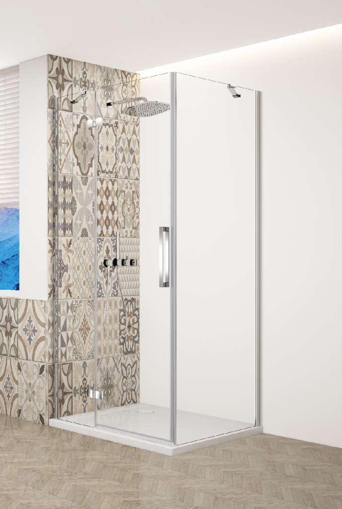GELCO TRINITY CHROM obdélníkový kout 1100x1200 levý, čiré sklo, GT5612-11CL-CH GT5612-11CL-CH