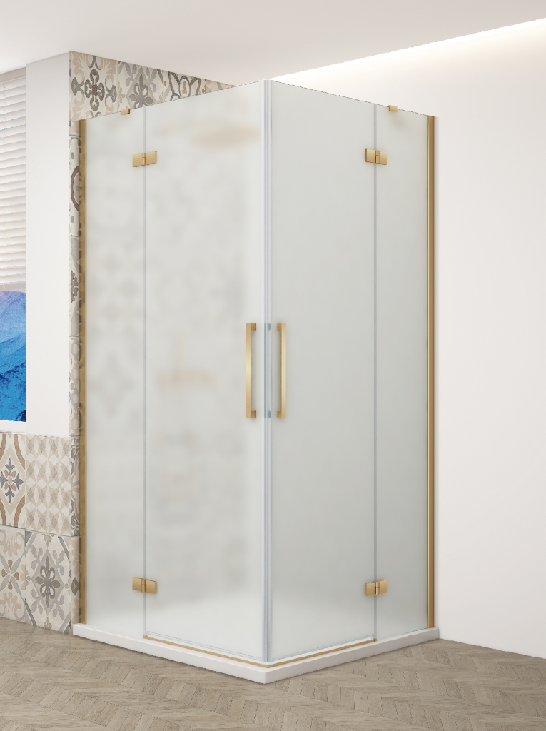 GELCO TRINITY GOLD obdélníkový kout 800x1000 rohový vstup, matné sklo, GT2280-10M-G GT2280-10M-G