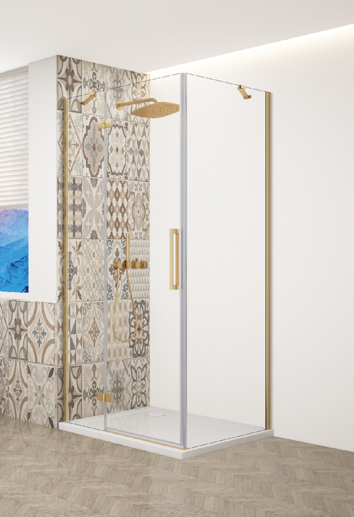 GELCO TRINITY GOLD obdélníkový kout 800x900 levý, čiré sklo, GT5690-80CL-G GT5690-80CL-G
