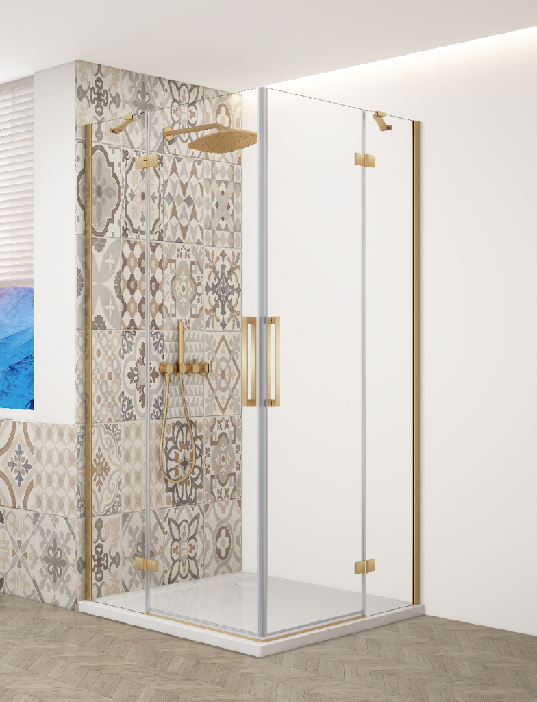 GELCO TRINITY GOLD obdélníkový kout 900x1200 rohový vstup, čiré sklo, GT2290-12C-G GT2290-12C-G