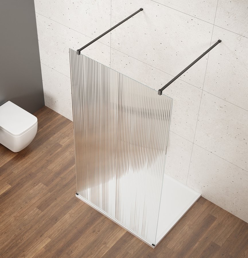 GELCO VARIO BLACK jednodílná sprchová zástěna do prostoru, sklo nordic, 1000  GX1510-02