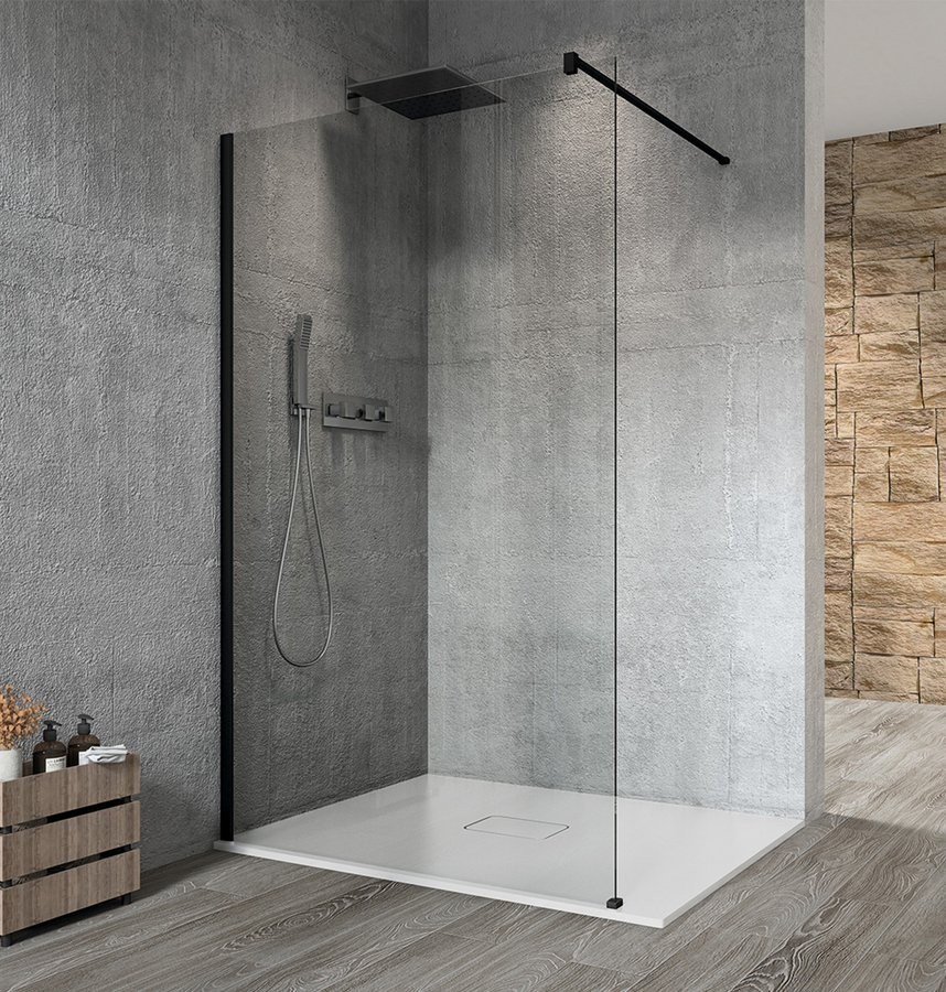 GELCO VARIO BLACK jednodílná sprchová zástěna k instalaci ke stěně, čiré sklo, 900 GX1290GX1014