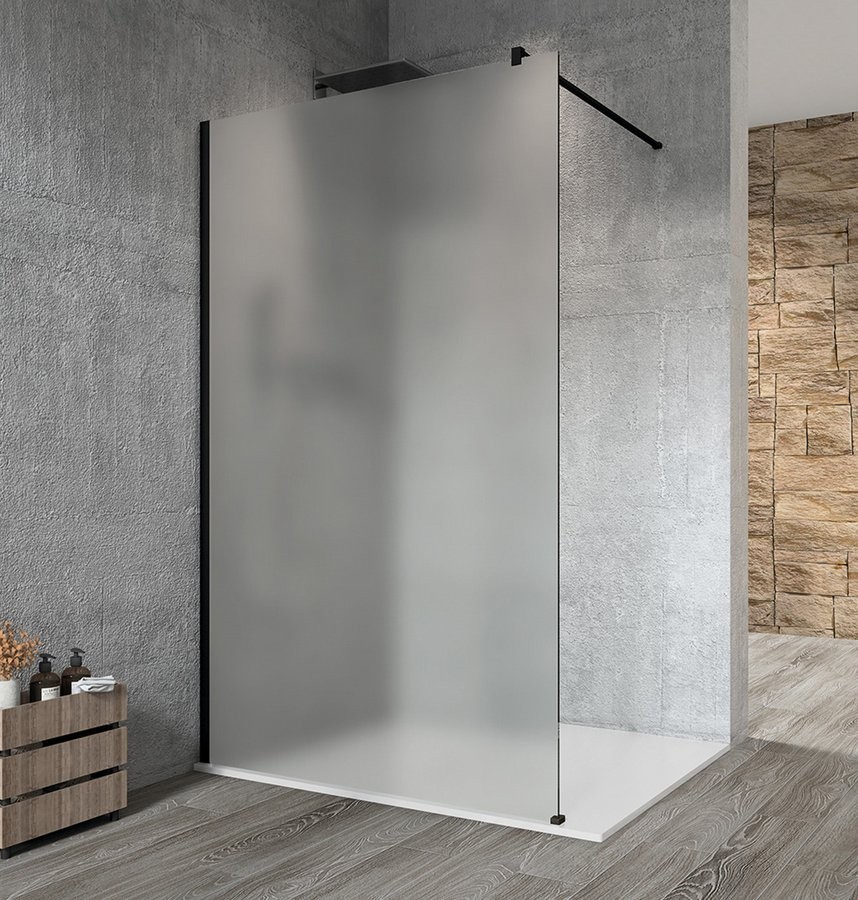 GELCO VARIO BLACK jednodílná sprchová zástěna k instalaci ke stěně, matné sklo, 1200 GX1412GX1014