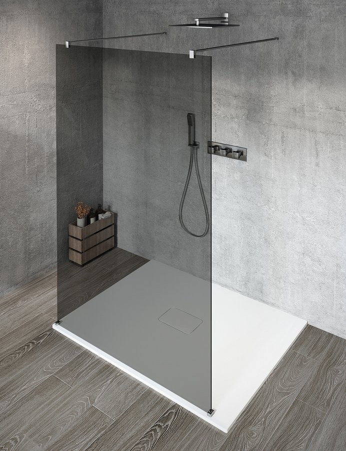 GELCO VARIO CHROME jednodílná sprchová zástěna do prostoru, kouřové sklo, 1200 GX1312GX2210