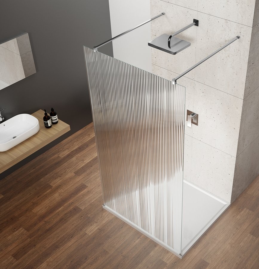 GELCO VARIO CHROME jednodílná sprchová zástěna do prostoru, sklo nordic, 1000 GX1510-01