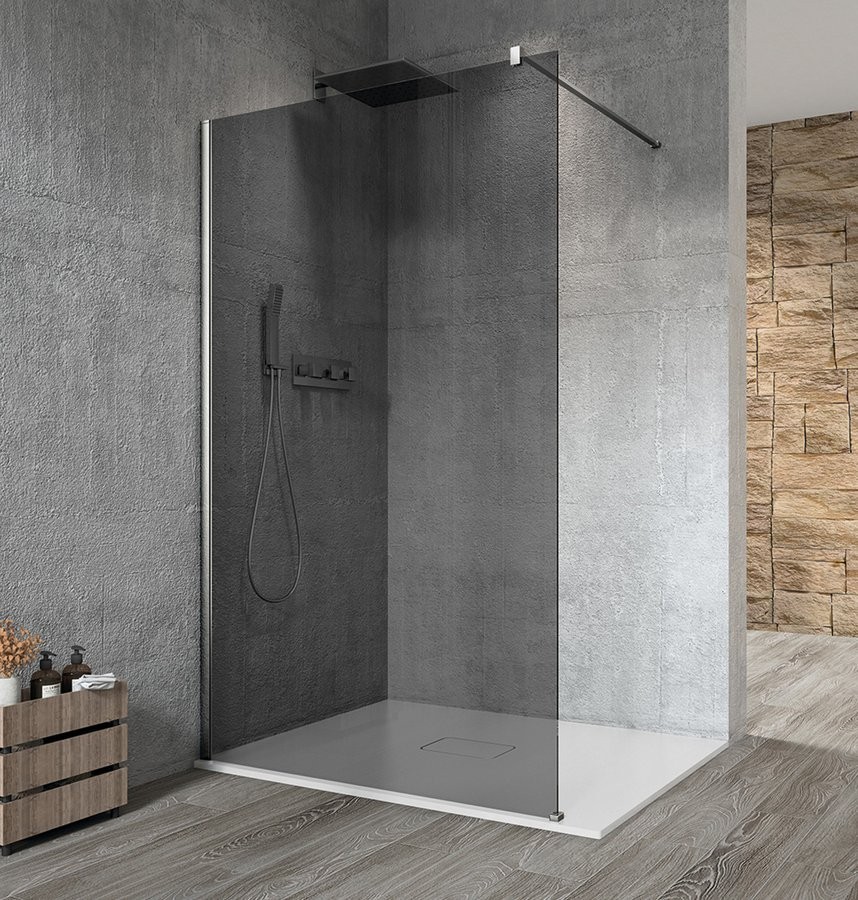 GELCO VARIO CHROME jednodílná sprchová zástěna k instalaci ke stěně, kouřové sklo, 900 GX1390GX1010