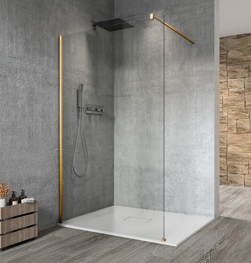 GELCO VARIO GOLD jednodílná sprchová zástěna k instalaci ke stěně, čiré sklo, 1100 GX1211GX1016
