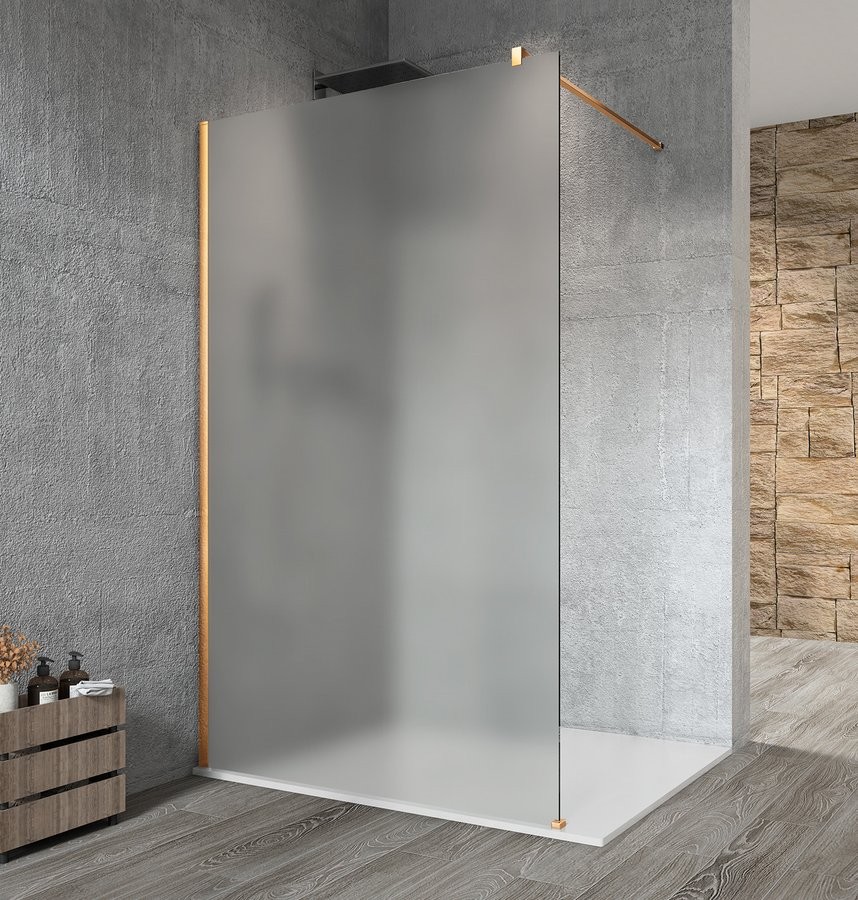 GELCO VARIO GOLD MATT jednodílná sprchová zástěna k instalaci ke stěně, matné sklo, 700 GX1470-01