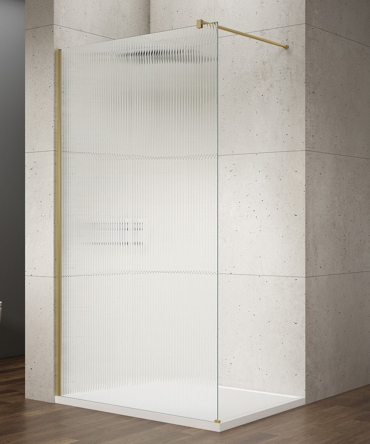GELCO VARIO GOLD MATT jednodílná sprchová zástěna k instalaci ke stěně, sklo nordic, 900 GX1590-10