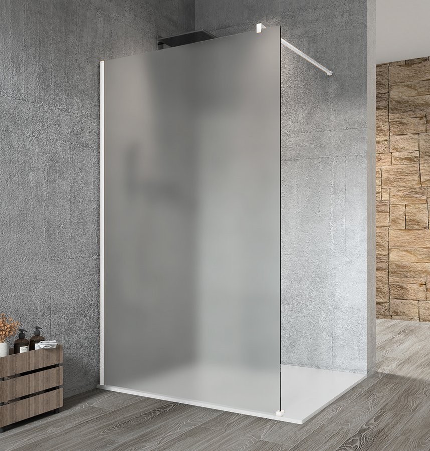 GELCO VARIO WHITE jednodílná sprchová zástěna k instalaci ke stěně, matné sklo, 1200 GX1412GX1015